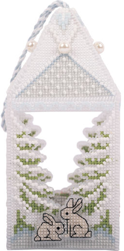 Набор для вышивания PANNA Новогодняя игрушка IG-7267 Лесной фонарь 7 х 15.5 см