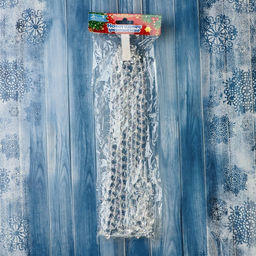 Бусы на ёлку Льдинка, длина 2.7 м, d=9 мм, объемные, прозрачные, перламутровые - Зимнее волшебство фото 3