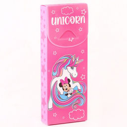 Цена за 5 шт. Пенал-футляр пластиковый, 75×195×25 мм, сборный, «Минни Маус и единорог»