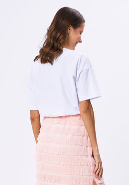 Футболка KaVari 4012 белый/коралловый принт  фото 3