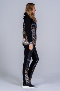 Толстовка из футера  комбинированного с плащевкой - А+б коллекция фото 10