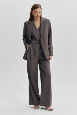 Брюки-палаццо со складками