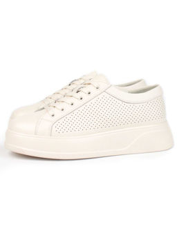 05-DXT53-2 BEIGE Кроссовки женские (натуральная кожа)