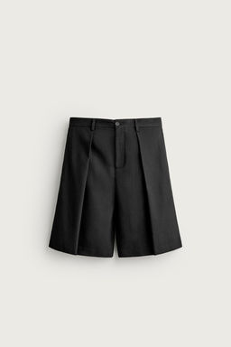 BERMUDA WIDE FIT PLIEGUES / Negro - Zara фото 6