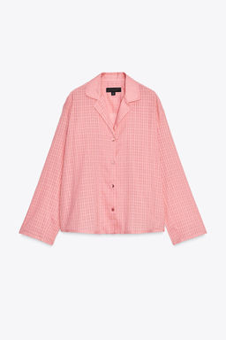ZW COLLECTION CHECK PYJAMA SHIRT - Zara фото 16