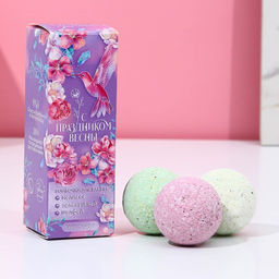 Бомбочки для ванны с добавками С 8 Марта, 3?40 г, Чистое счастье