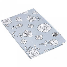 Детское постельное белье "Совята, серый К" Простыня 1,5 спальная 150х220см, поплин 115г/м2, хлопок 100%, "Домашняя мода" (Россия)