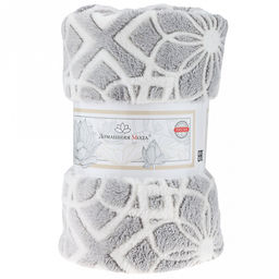 Плед/покрывало 220х200см "Царевна", велсофт "Bamboo" набивной, полиэстер 100%, плотность 260г/м2, упаковка: 20х33см пояс бумажный, "Домашняя мода" (Россия)