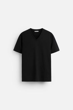 BASIC V-NECK T-SHIRT - Zara фото 12