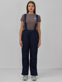 Полукомбинезон утепленный женский большого размера темно-синего цвета 666_1TS - Chunmai фото 7