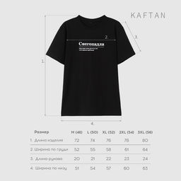 Футболка мужская KAFTAN «Снегопадла», размер L, чёрная
