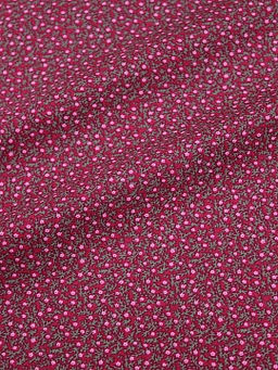 Импорт. хлопок Россыпь розовых цветочков на бордово-малиновом, ш.1.5м, хл-100%, 105гр/м.кв