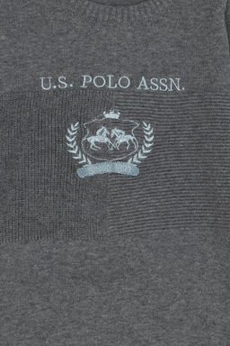 U. S. Polo Assn Серый меланжевый свитер для мальчика - U.s. polo assn фото 9