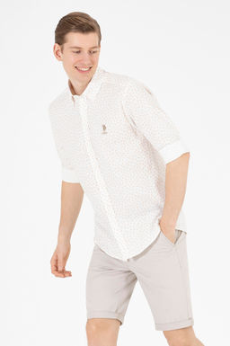 U. S. Polo Assn / Мужская рубашка Camel с длинным рукавом - U.s. polo assn фото 2