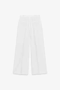 ZW COLLECTION WIDE-LEG DARTED TROUSERS - Zara фото 6