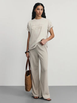 Футболка из хлопка с вышивкой / Zarina  фото 2