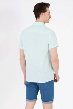 Мужская вода -зеленая рубашка с короткими рукавами в корзине - U.s. polo assn фото 5