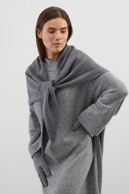ЕВ 15019/ш/серый меланж шарф-косынка жен