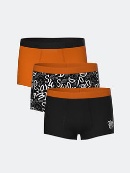 Bask?l? Erkek ?ocuk Boxer 3l?
