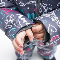 RODOS Комбинезон детский зима МРК-01д Серый/Фуксия/Ментол