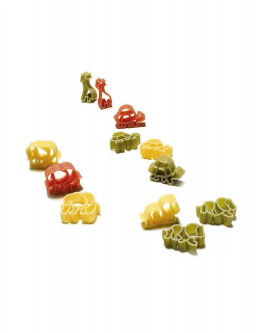 Макаронные изделия без яиц Dalla Costa со шпинатом и томатами Зоопарк (0,250 кг)  фото 3