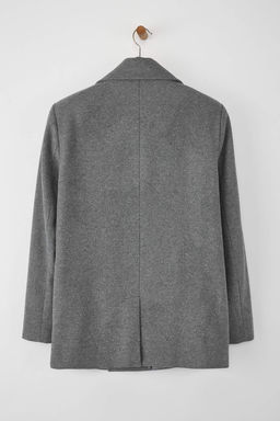 Trendyolmilla Man Haki Regular Fit Kruvaze Kapama Dokulu K?sl?k Kaban TMNAW23KB00002  фото 21