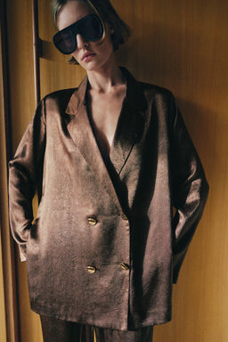 BLAZER FLUIDA EFECTO ARRUGADO / Marr?n - Zara фото 6