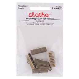 Zlatka Концевик FMK-E03 20 х 7 мм 5 х 6 шт 03 под античное серебро  фото 3