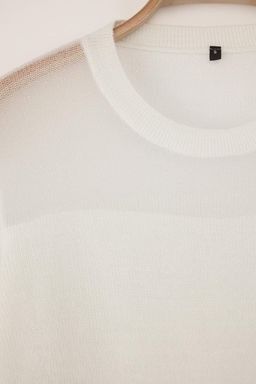 Siyah Simli Transparan Detayl? Triko Kazak TWOAW24KZ01023 - Trendyolmilla фото 21