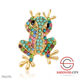 Брошь с камнями Лягушка, 1 шт - Bruno фото 3