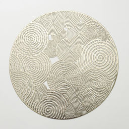 Цена за 12 шт. Салфетка сервировочная на стол Гипноз, d=38 см, цвет золото - Simaland фото 5