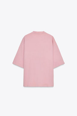 WASHED EFFECT INTERLOCK T-SHIRT - Zara фото 6