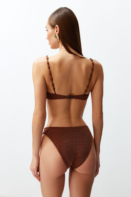 Kahverengi Balkonet Aksesuarl? Simli Regular Bikini Tak?m? TBESS24BT00091 - Trendyolmilla фото 5