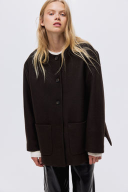 Abrigo con cuello tipo bufanda - H&m фото 7