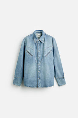 DENIM SHIRT WITH POCKETS - Zara фото 6