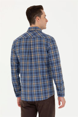 U. S. Polo Assn Мужская синяя рубашка с длинным рукавом - U.s. polo assn фото 12