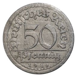 50 пфеннигов 1919 года J Германия