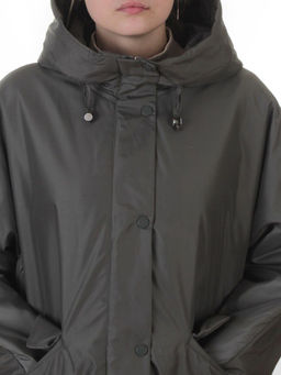 8020 GREY/GREEN Куртка демисезонная женская (100 гр. холлофайбер)