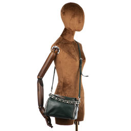 PE9132 dark green, женская кожаная сумка "Casual" Barcelo Biagi