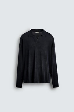 TEXTURED KNITTED POLO SHIRT - Zara фото 7