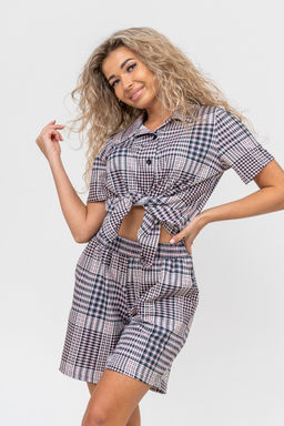 Костюм женский Натали из хлопка в клетку  фото 41
