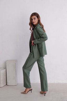 11722 Брюки со стрелками в приглушённом зелёном - Martichelli фото 3