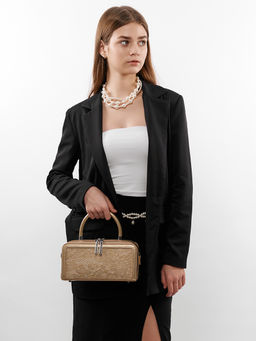 LACCOMA сумка F2069-2-золотистый натуральная кожа  фото 10