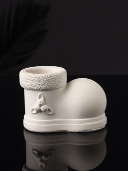 Подсвечник на 1 свечу Валенок, 10?7?6 см, натуральный, гипс