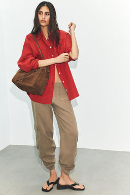 FLOWING GATHERED TROUSERS