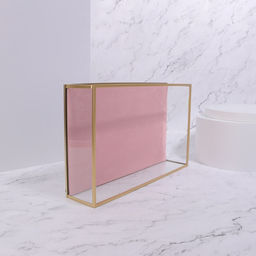 Органайзер для хранения «PINK RIPPLES», стеклянный, 29×17.5×6 см, цвет медный, розовый