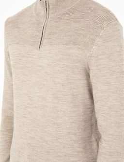 Kum Melanj Slim Fit Fermuarl_ Dik Yaka Triko Kazak - Pierre cardin фото 7