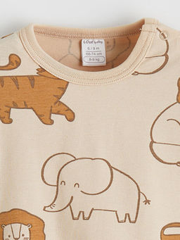 Hayvan Desenli Erkek Bebek E?ofman Tak?m?