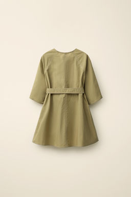 VESTIDO POPEL?N CINTUR?N CREATED BY CARAMEL LONDON X ZARA / Khaki  фото 2