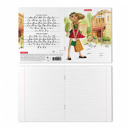 Цена за 10 шт. Тетрадь школьная ученическая ErichKrause Девочки-красавицы, 24 листа, линейка (в плёнке по 10 шт.)_MIX-PACK  фото 8